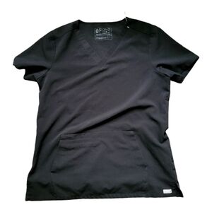 FIGS Technical Collection Size Small Black Scrub Top W18SW1001